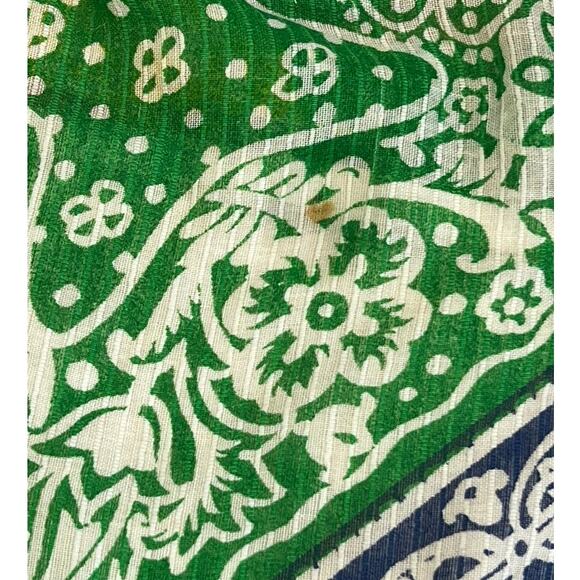 Retro 70s Malbe Maxi Skirt Vtg Sz 7 Bandana Print Red Green Primary Boho Hippy - Picture 13 of 14